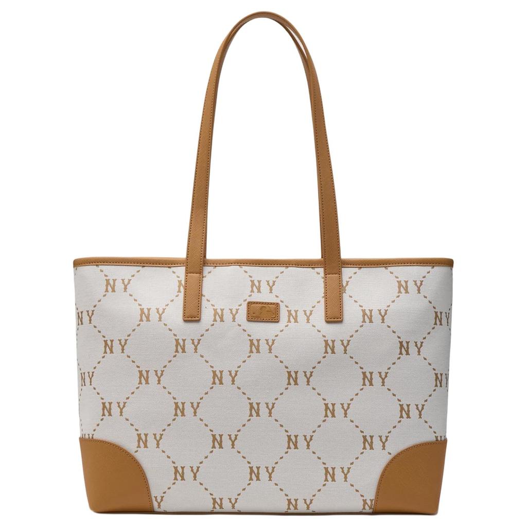 New MLB Polyester Tote Bag, Shopping Bag, Handbag, Shoulder Bag Unisex Cream 3AORL014N-50CRS