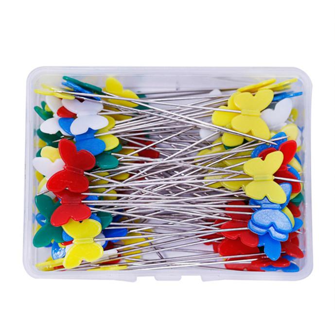 Buy Quilting Pins Patchwork Pins Flat Head Butterfly Sewing Pins Mixed Colors Sewing Needle