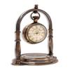 13,97 cm stolní závěsné hodinky s mosazným rámem se směrovým kompasem