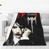 Marilyn Manson Gothic Singer UltraSoft Flannel Throw Blanket for Bed Sofa Decor Home Textiles Cozy Comfort Accessory