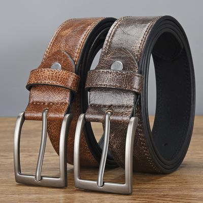 Belt Men's Needle Buckle Retro Belt Fashionable Casual Pu Men's Wide Belt Versatile Pants Belt New Belt