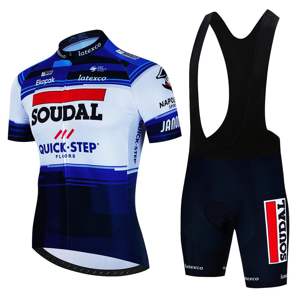 Men's Cycling Outfit Set SOUDAL Quick Step Clothing 2025 Bicycles Clothes Summer Bike Jersey Cycle Jacket Man Spring Shorts Bib