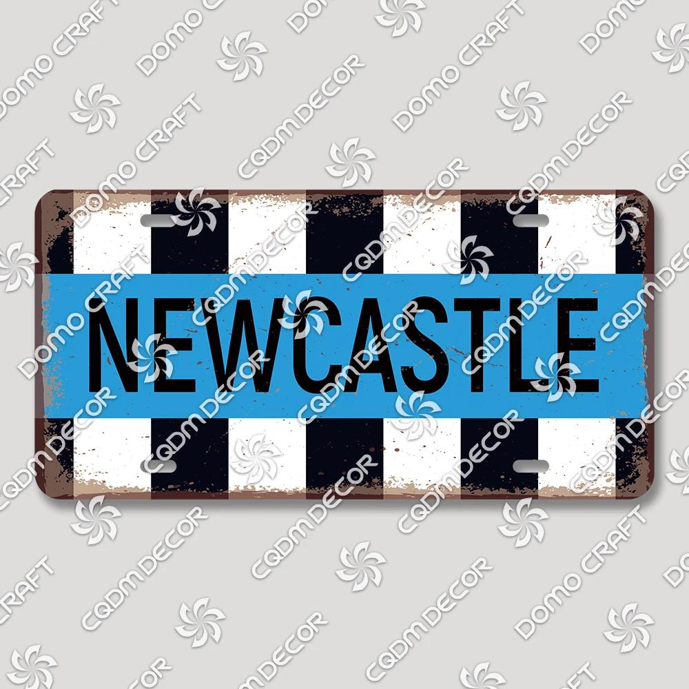 Football Club License Plate Tin Signs Retro Barcelona Milan Manchester Metal Poster Garage Bar Club Home Wall Decor