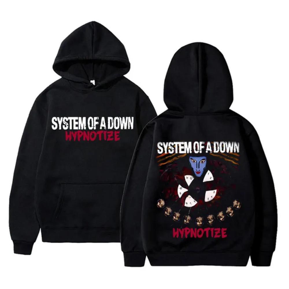 Vintage Rock Band System of A Down Hypnotize Print Hoodie Mens Women Metal Music Winter Sweatshirt New Gothic Autumn
