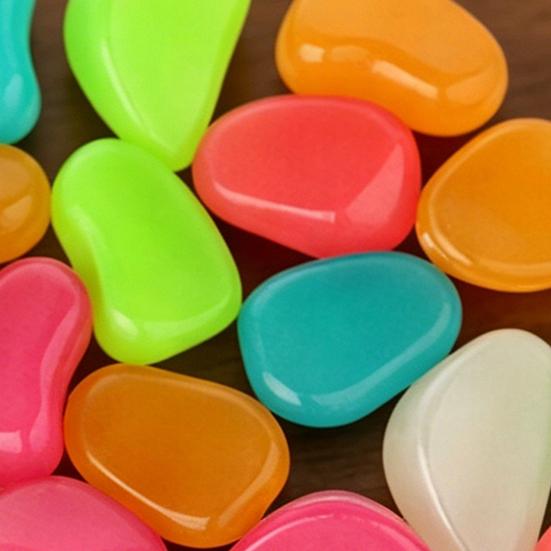4.5cm Luminous Stones Dark Pebbles Fish Tank Glow In The Aquarium Rocks Pebbles