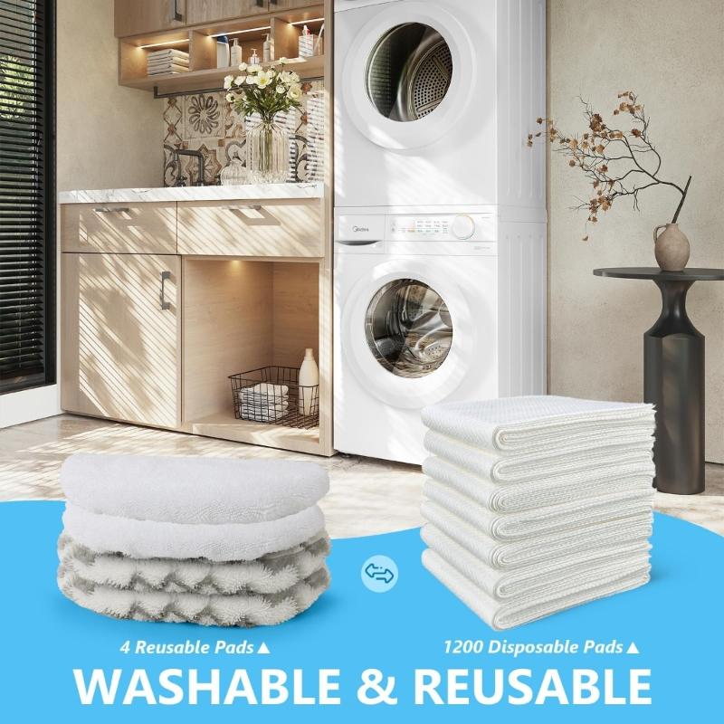 4Pcs Microfiber Cleaning Pads Washable Microfiber Replacement Pad for 1940 1806 1544 Steam Mop Pad Accessories