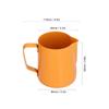 Kaffetillbehör Rostfritt Stål Mjölkskummare 400 ml Kapacitet Spetsig Pip Kaffekanna Orange Skumkanna Kaffebryggning