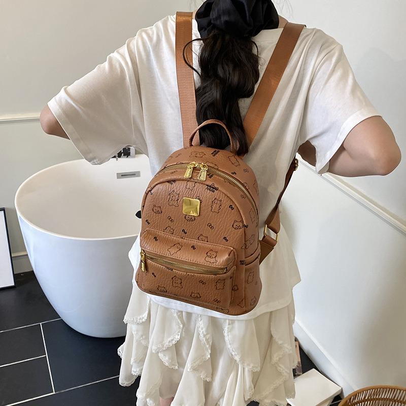 Backpack Women's Large Capacity Casual Niche Fashion Versatile Trend Student Class School Bag Premium Sense Backpack