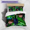 3-teiliges Bettbezug-Set (1 * Bettbezug + 2 * Kissenbezug, ohne Kern), Ben 10 Cartoon-Aufdruck Bettwäsche-Set, Schlafzimmer-Dekoration, Ganzjahres, Geburtstagsgeschenk