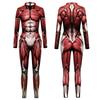 [All Trust] Muscle Suit, Full Body Zentai, Red, Cosplay Costume, Halloween Event (L)