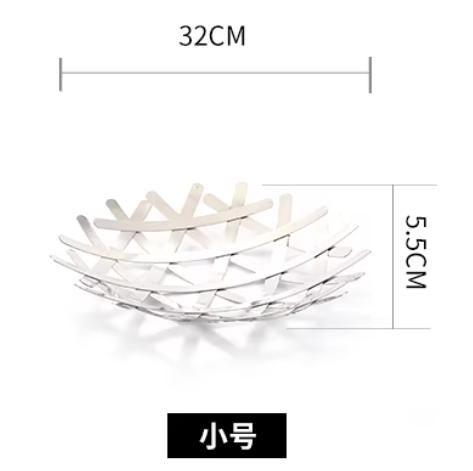 Metal Fruit Plate Stainless Steel Fruit Basket Snack Tray Draining Basket Fruits Bowl Candy Dish Decorative Plate Storage Tray