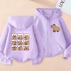 Zip Up Hoodie Kawaii Kids Capybara Children's Hoodie Zipper Children Capibara Sweatshirt Manga Clothes Kid Girl Boy Top Hoody