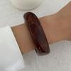 Salircon Klobige Punk Überzogene Dicke Harz Acryl Armreifen für Frauen Männer Geometrische Unregelmäßige Metall Armreif Armbänder Schmuck