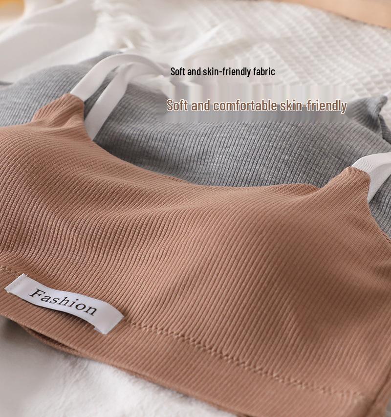 Sporty Women's Letter Print Embroidery Lingerie Set with Built-in Pads and Beautiful Back Design.