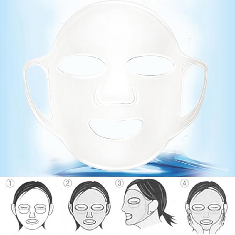 1 buc Mască de față reutilizabilă din silicon pentru îngrijirea pielii, mască tip șervețel, previne evaporarea, mască