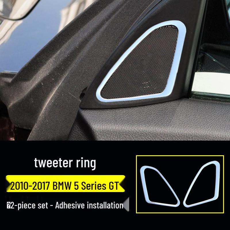 BMW 5 Series GT Interior Modification: Center Console Vent & Window Lift Handle Bright Strip Stickers for 528 535i.