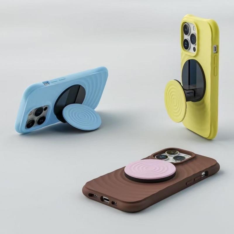 Premium Folding MagSafe Stand with Silicone Wave Pattern