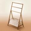 Clothes Rack with Storage Bin Freestanding A-Shaped Frame Garment