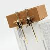 Fashionable Five-Pointed Star Tassel Earrings for Women - European & American Style Studs