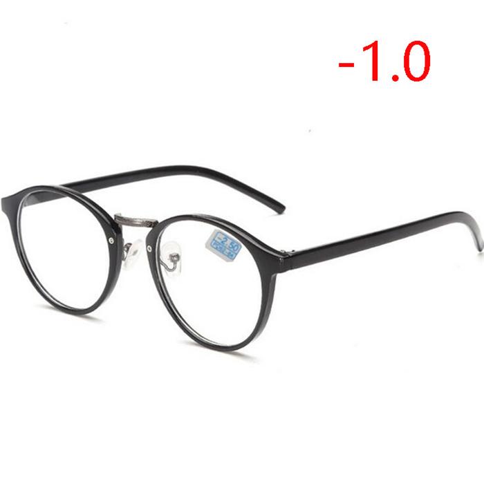 Retro Runde Brille Männer Frauen Ultraleicht Myopie Brillen Myopiebrillen fertig -1 -1,5 -2 -2,5 -3 -3,5 -4 -4,5 -5 -6