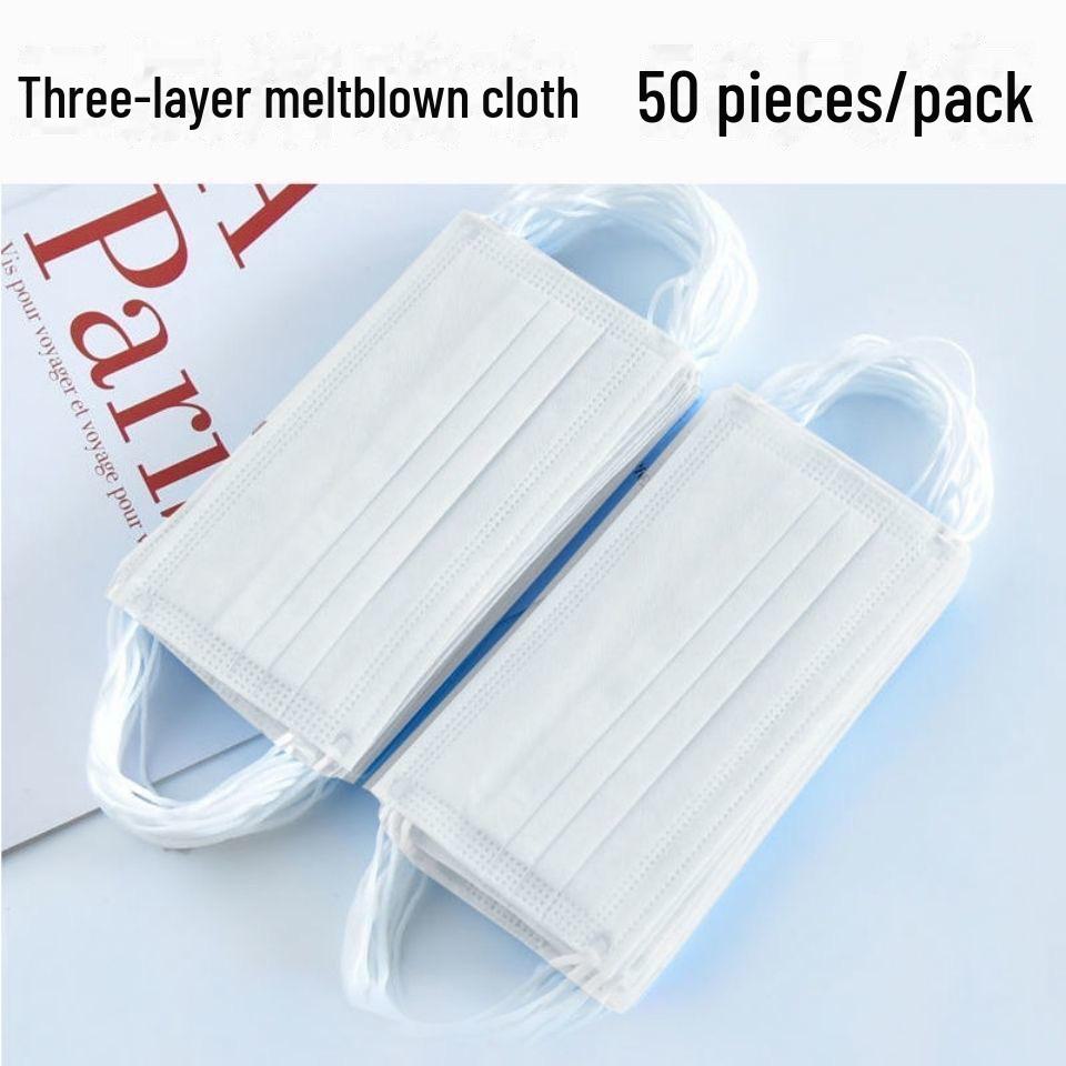 Individually Packaged Disposable Masks - Three-Layer Dustproof, Four-Layer Thickened, Available In White, Black, Blue for Adults
