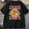 Funny Chicken Nuggets Tshirt Unisex 90s Vintage Cotton Short Sleeve Tshirt Casual Round Neck Graphic T Shirts Loose Printed Tees