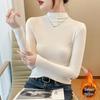 2025 Autumn/Winter Slimming Fleece-Lined High-Neck Long-Sleeve Base Layer