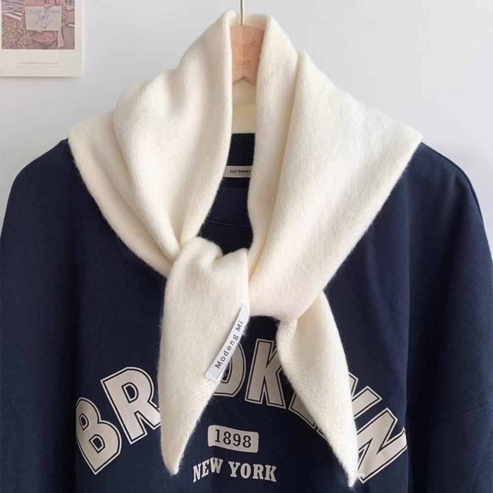 New Wool Knitted Knitted Scarf Multi-functional Warm Triangular Scarf Women Headscarf Winter