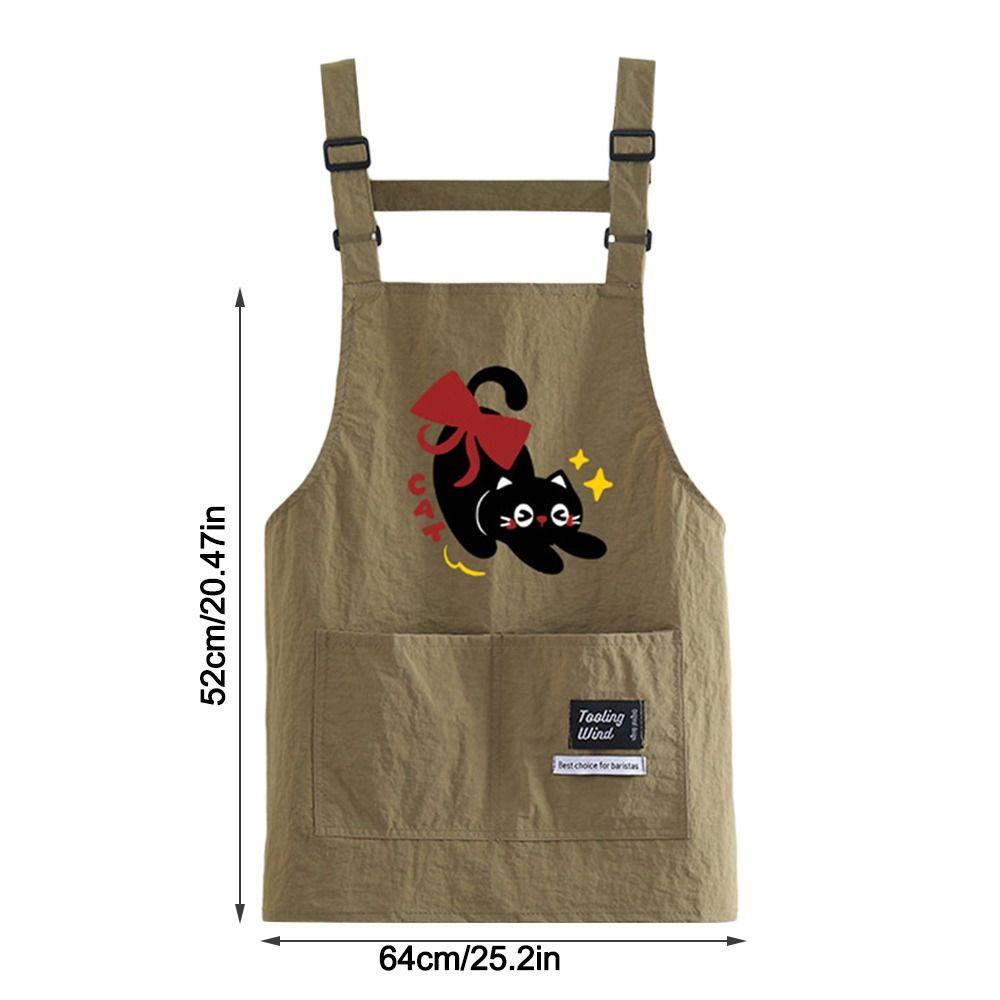 Adjustable Kitchen Apron Cartoon Cooking Smock Cute Catering Work Clothes for Home Kitchen