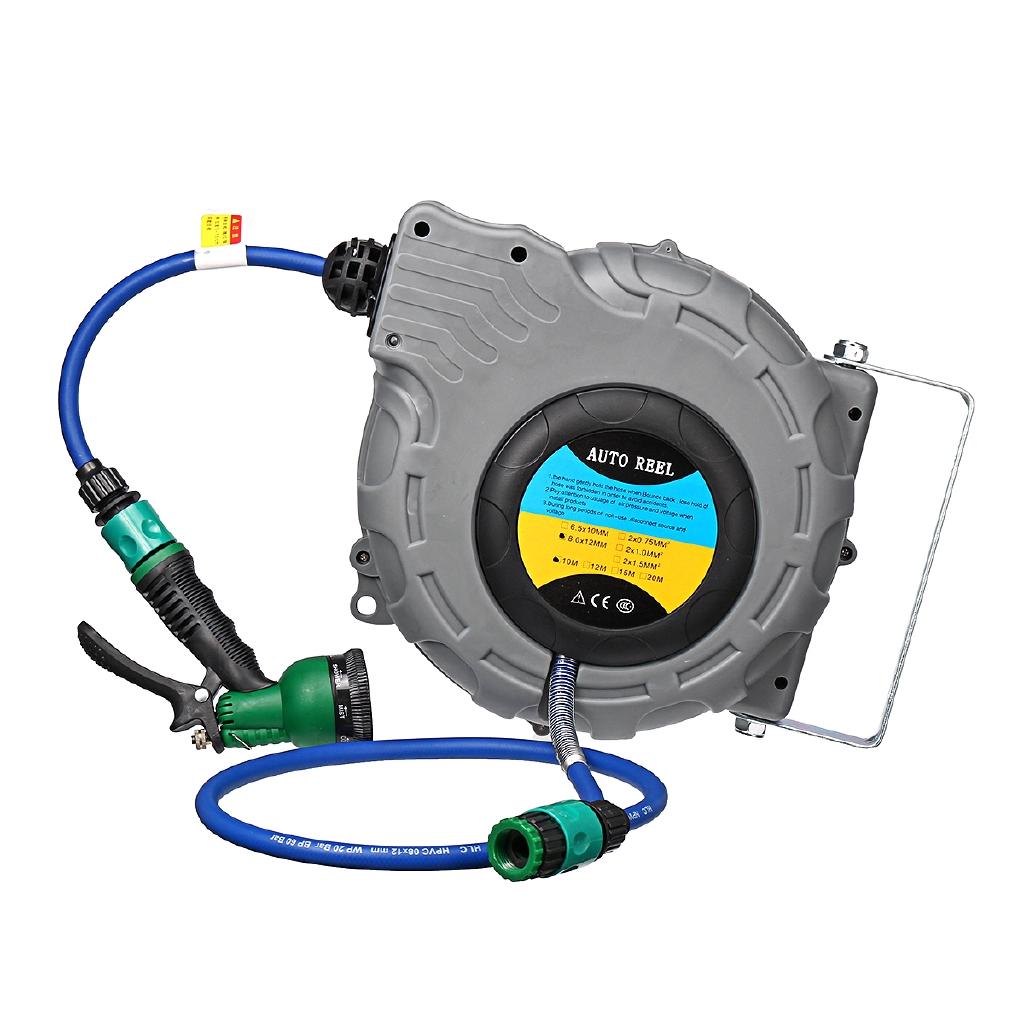 Auto Hose Reel Gas Drum With PU Clip Yarn Auto Repair Pneumatic Tool Air Guns Steam Car Washer Clean Sprayer Wall Mounted 31X28cm