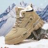 Men's Work Boots Winter New Warm Plush Non-slip Soft-sole Casual Boots Fashion Youth Joker High-top Comfort Outdoor Sports Boots