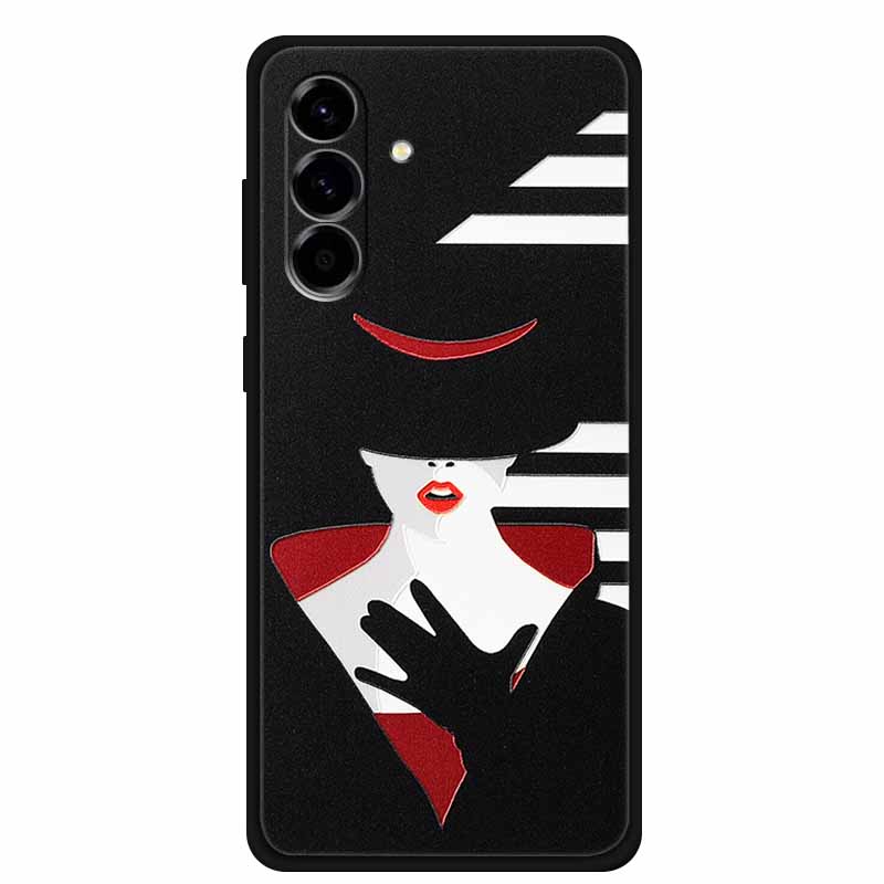 For Samsung Galaxy A37 A57 A17 5G Case Shockproof 3D Relief Emboss Luxury Soft Silicone Cases Cover for Samsung A57 A17 A37 5G