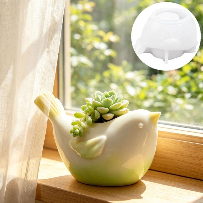 DIY Bird Container Molds for Casting Projects, Open-Top Flexible Craft Tool for Decorative Home Display Work for Projects