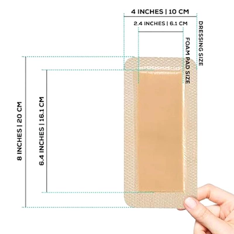 1Pcs Silicone Foam Dressing, Waterproof And High Absorbency Wound Bandage,Silicone Foam Pad For Wound Care