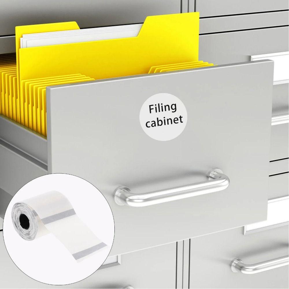 230Pcs DIY Self-Adhesive Label Square/Round Thermal Printing Paper Blank Label Sticker  Classroom