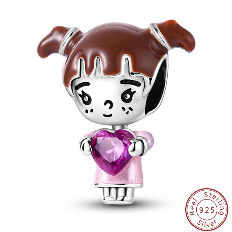 Character Series 925 Silver Sports Cooking Cute Boys And Girls Charms Beads 3mm DIY Fine Jewelry Making