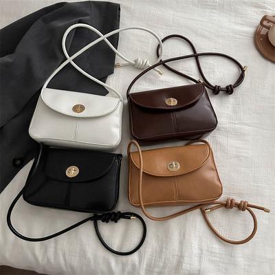 Simple and Fashionable Retro Handheld Small Square Bag Winter New Niche Bag Women's Fashionable One-shoulder Underarm Bag