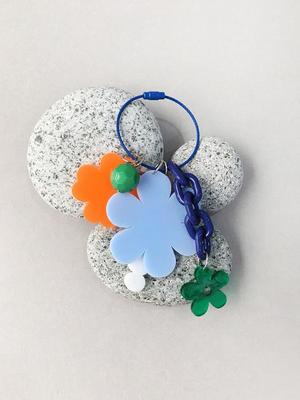 SATTCHI BLUE FLOWER UNIQUE BAG CHARM