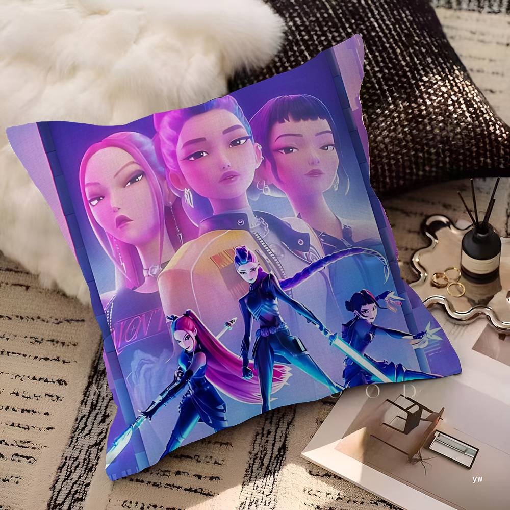 Classic Kpop D-Demon Movie Hunters Pillow Cover Sofa Cushion Cover Home Room Decoration Children Gift