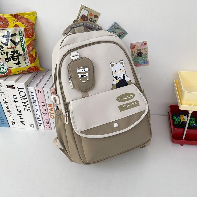 School bag Korean version ins cute contrasting colors camping light leisure travel versatile