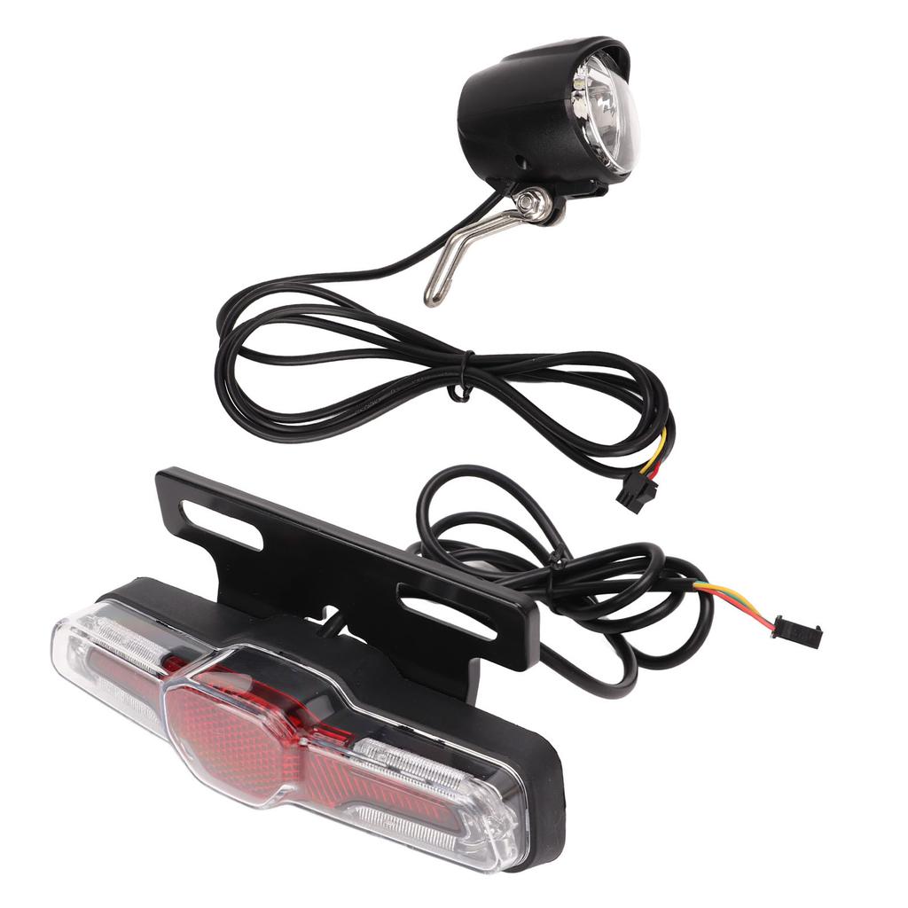 E-Bike Vorder- Rücklicht Set Premium LED E-Bike Scheinwerfer Rücklicht Multifunktionsschalter Set