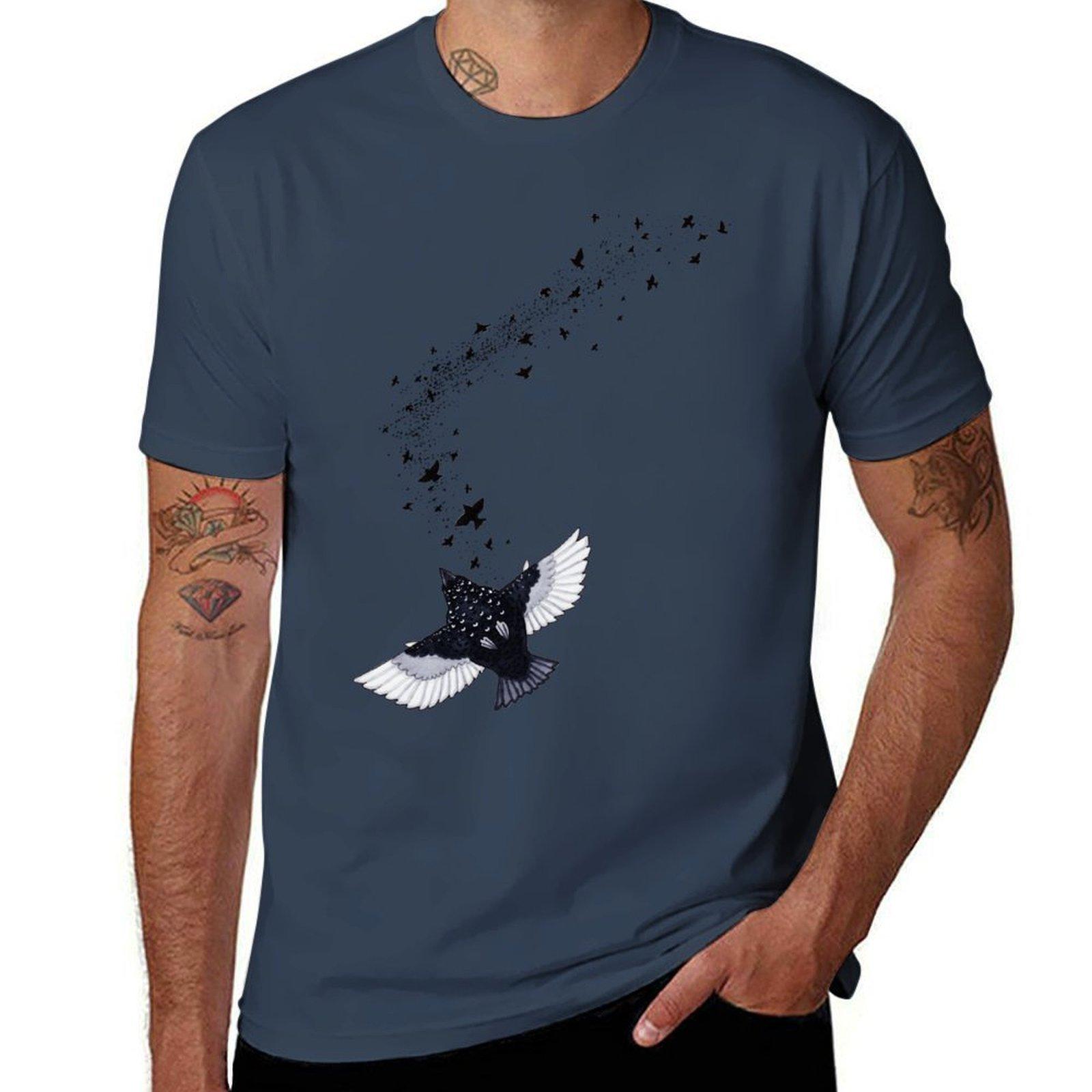 A Murmuration Of Starlings Tshirt Sweat Absorbing Sports Tee Shirt S