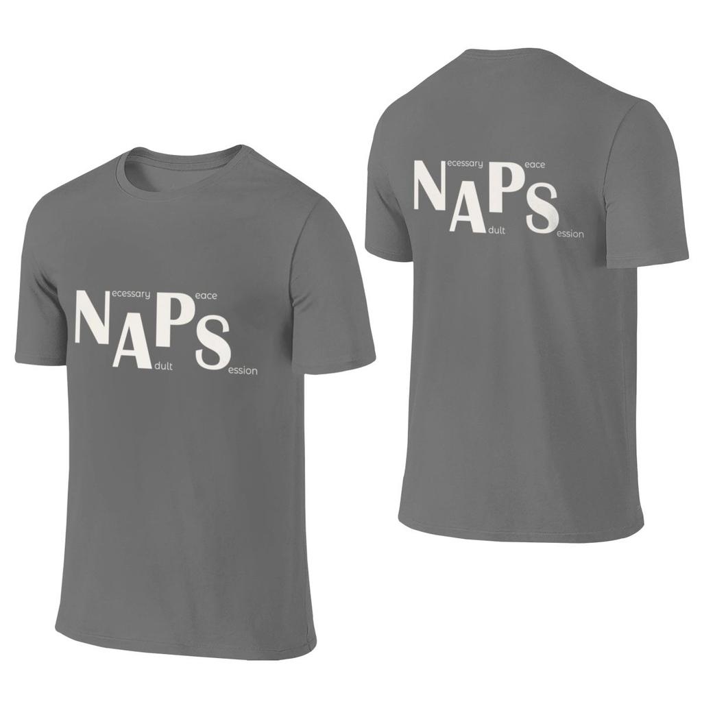 Naps Necessary Adult Peace Session Soft And Glutinous Reversible Tshirt Retro Academy Korean Atmosphere Unisexs Tshirts