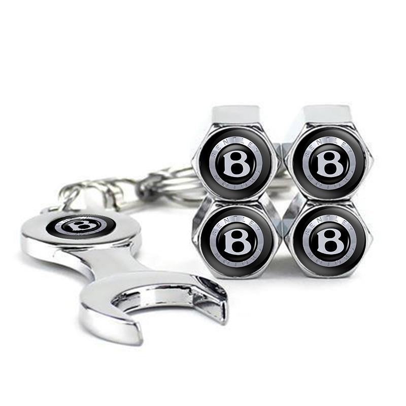 4Pcs For Bentley Flying Spur Continental GT Bentayga Mulsanne Aluminum Car Wheel Tire Valve Stem Cap Dustproof Cover Accessories GA1