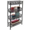 Narrow 4-tier Bathroom Shelf GREY 50x19.5x83 Cm