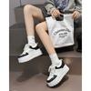 Thick-soled Heightened Breathable Little White Shoes Women's New Versatile Lace-up Air Force Casual Sports Shoes Single Shoe Trend