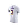 Nike Lakers Davis Nie. 3 Koszulki sportowe z krótkim rękawem, oddychające, męskie, białe BQ1540-100