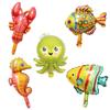 44pcs Under Sea Ocean World Animal Balloon Blue Number Foil Balloon Mermaid Theme Kids 1st Birthday Party Decoration Baby Shower