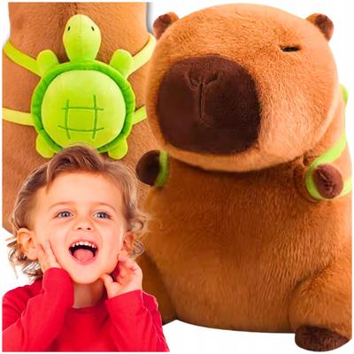 Capybara Stuffed Animal with Turtle Backpack 2in1 Plush Toy Cuddle Toy Gift