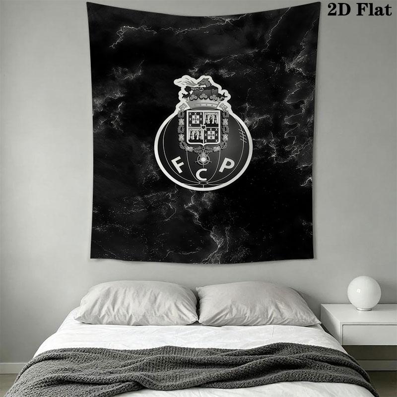Porto logo Wall Hanging Printed Fabric Blanket Decorative Tapestries for Bedroom Living Room Home Decor